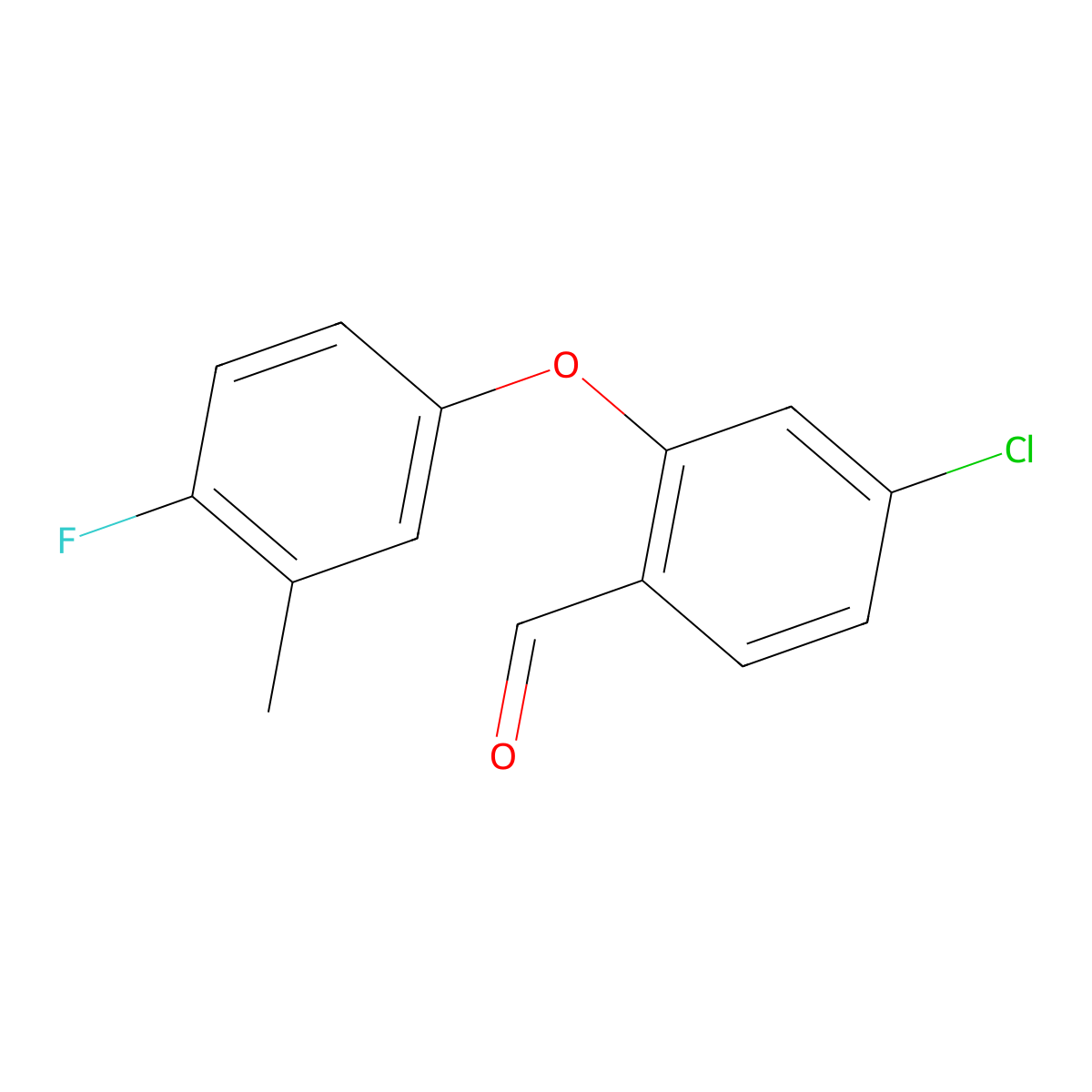 4-Chloro-2-(4-fluoro-3-methylphenoxy)benzaldehyde molecular structure, CAS 1778780-44-1