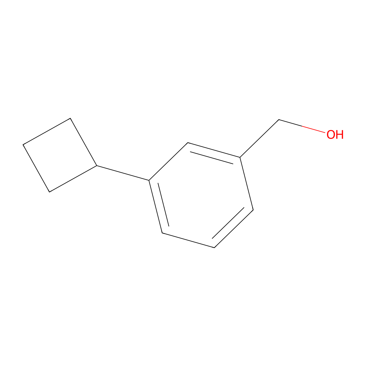 3-Cyclobutylbenzyl alcohol molecular structure, CAS 17789-15-0