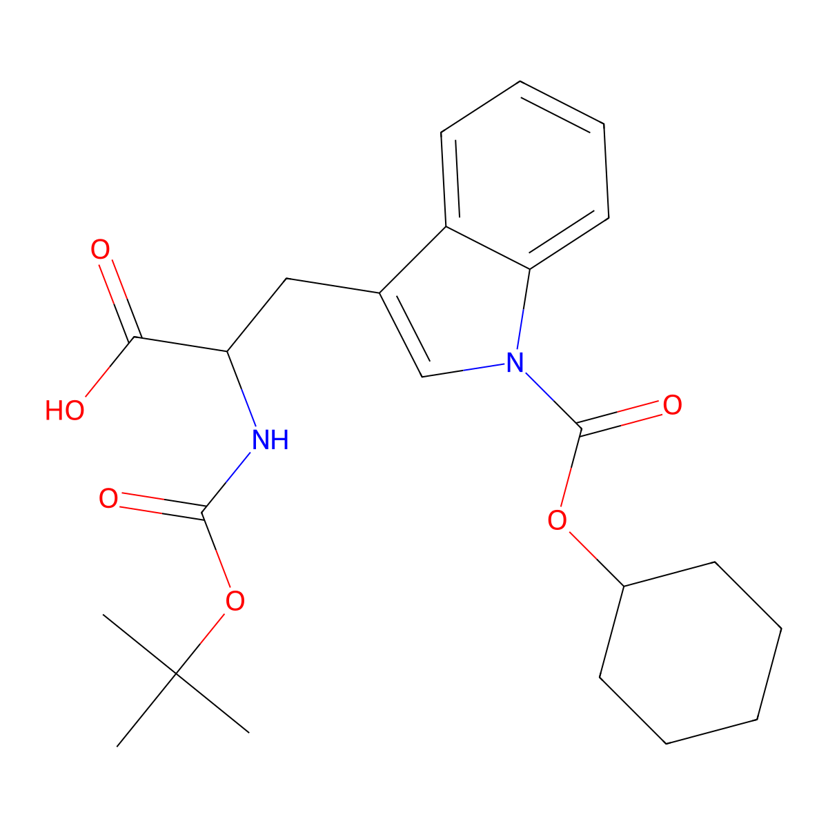 Boc-Trp(Hoc)-OH molecular structure, CAS 177897-92-6