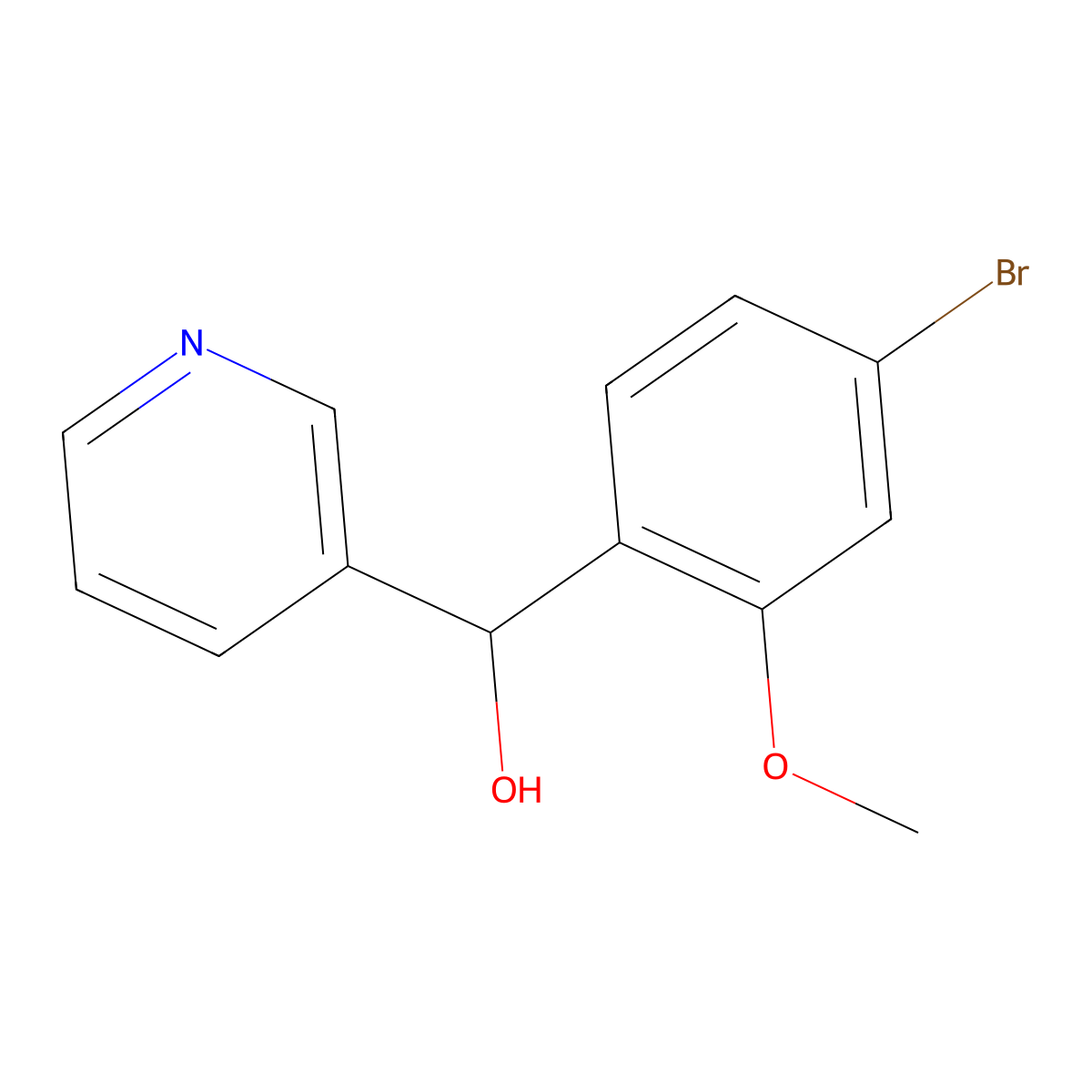 alpha-(4-Bromo-2-methoxyphenyl)-3-pyridinemethanol molecular structure, CAS 1778983-81-5