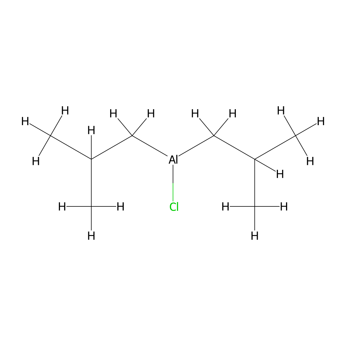 Bis(isobutyl)aluminum chloride molecular structure, CAS 1779-25-5