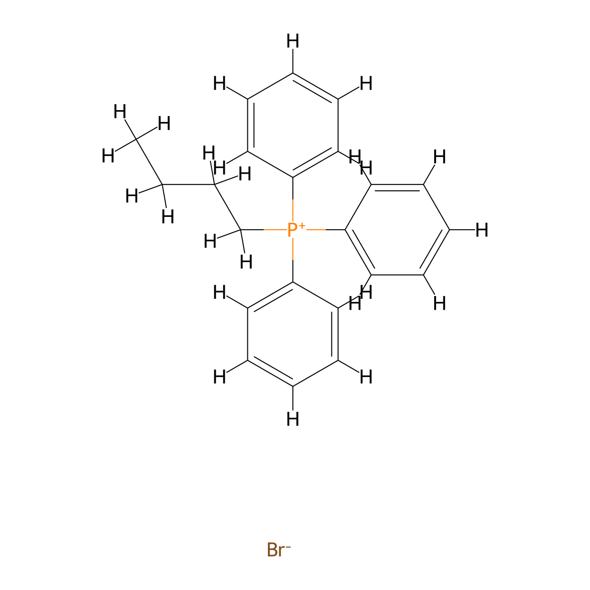 Butyltriphenylphosphonium bromide molecular structure, CAS 1779-51-7