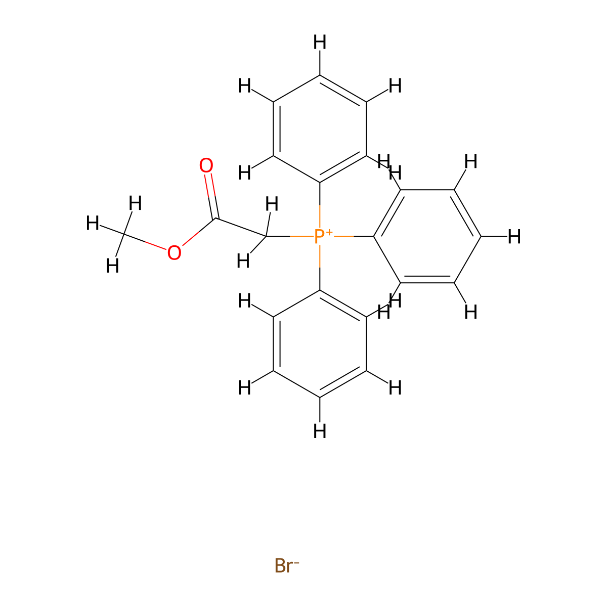 Phosphonium, (2-methoxy-2-oxoethyl)triphenyl-, bromide (1:1) molecular structure, CAS 1779-58-4