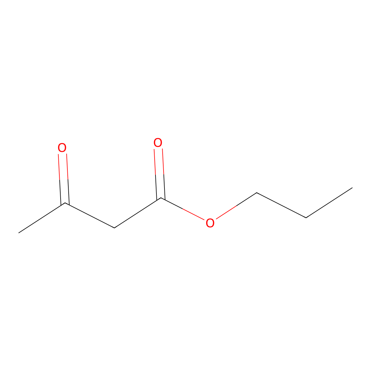 Propyl acetoacetate molecular structure, CAS 1779-60-8