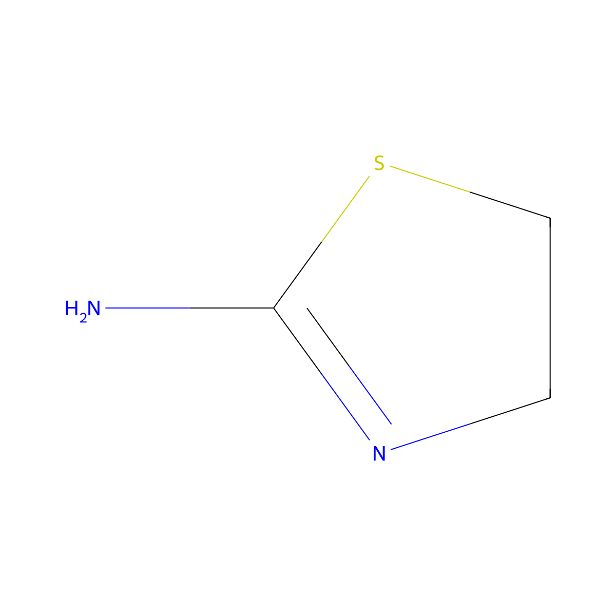 4,5-Dihydro-2-thiazolamine molecular structure, CAS 1779-81-3