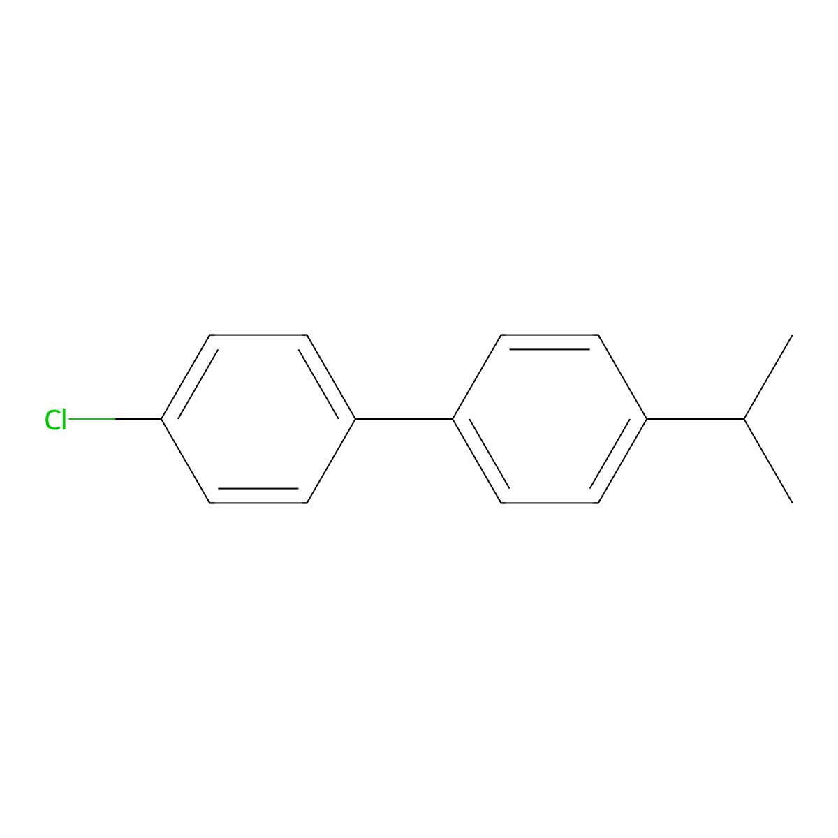 4-Chloro-4'-isopropylbiphenyl molecular structure, CAS 17790-61-3