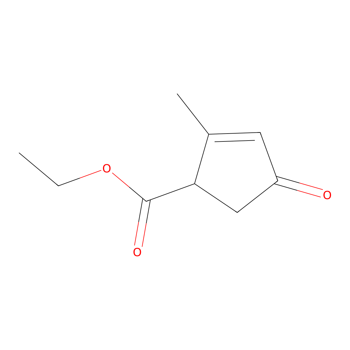 Ethyl 2-methyl-4-oxocyclopent-2-ene-1-carboxylate molecular structure, CAS 17790-74-8