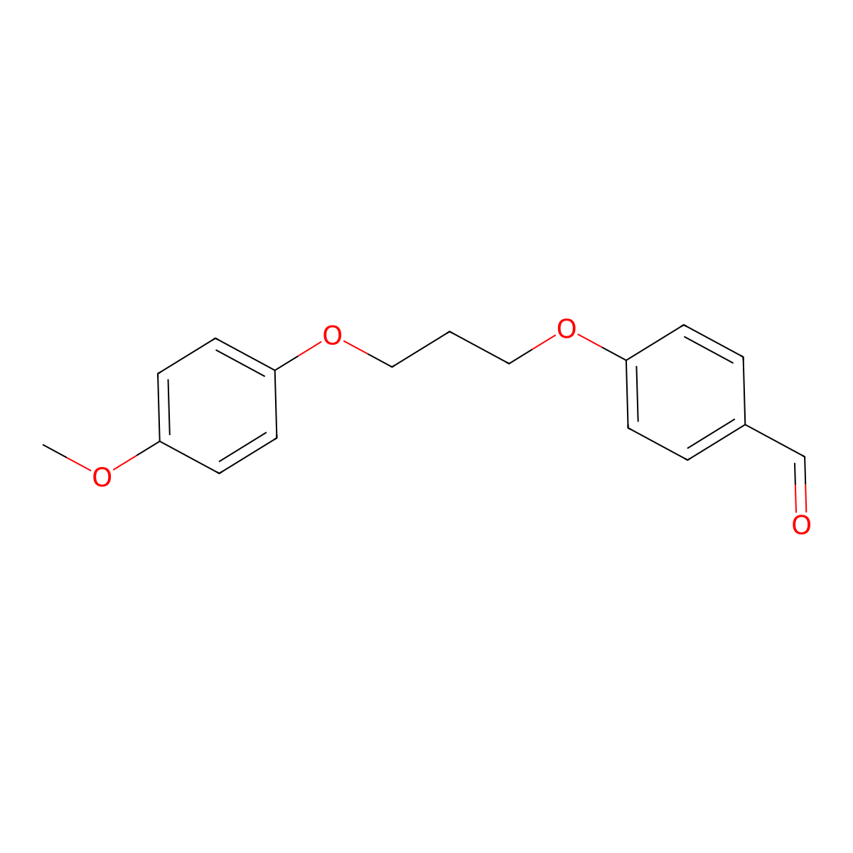 4-[3-(4-Methoxyphenoxy)propoxy]benzaldehyde molecular structure, CAS 177904-41-5