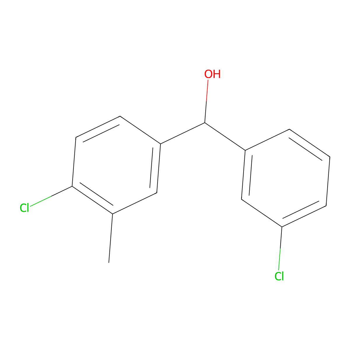 4-Chloro-alpha-(3-chlorophenyl)-3-methylbenZenemethanol molecular structure, CAS 1779092-06-6
