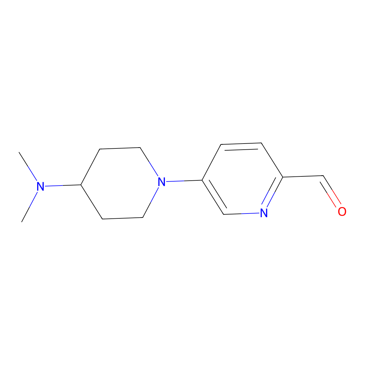 5-(4-(Dimethylamino)piperidin-1-yl)picolinaldehyde molecular structure, CAS 1779122-14-3