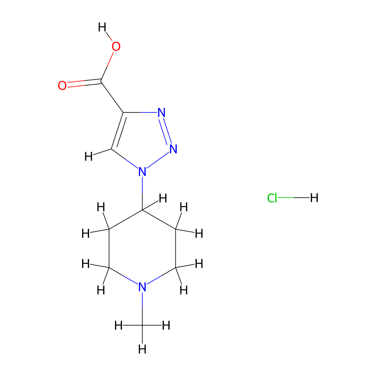 1-(1-Methylpiperidin-4-yl)-1H-1,2,3-triazole-4-carboxylic acid hydrochloride molecular structure, CAS 1779123-58-8