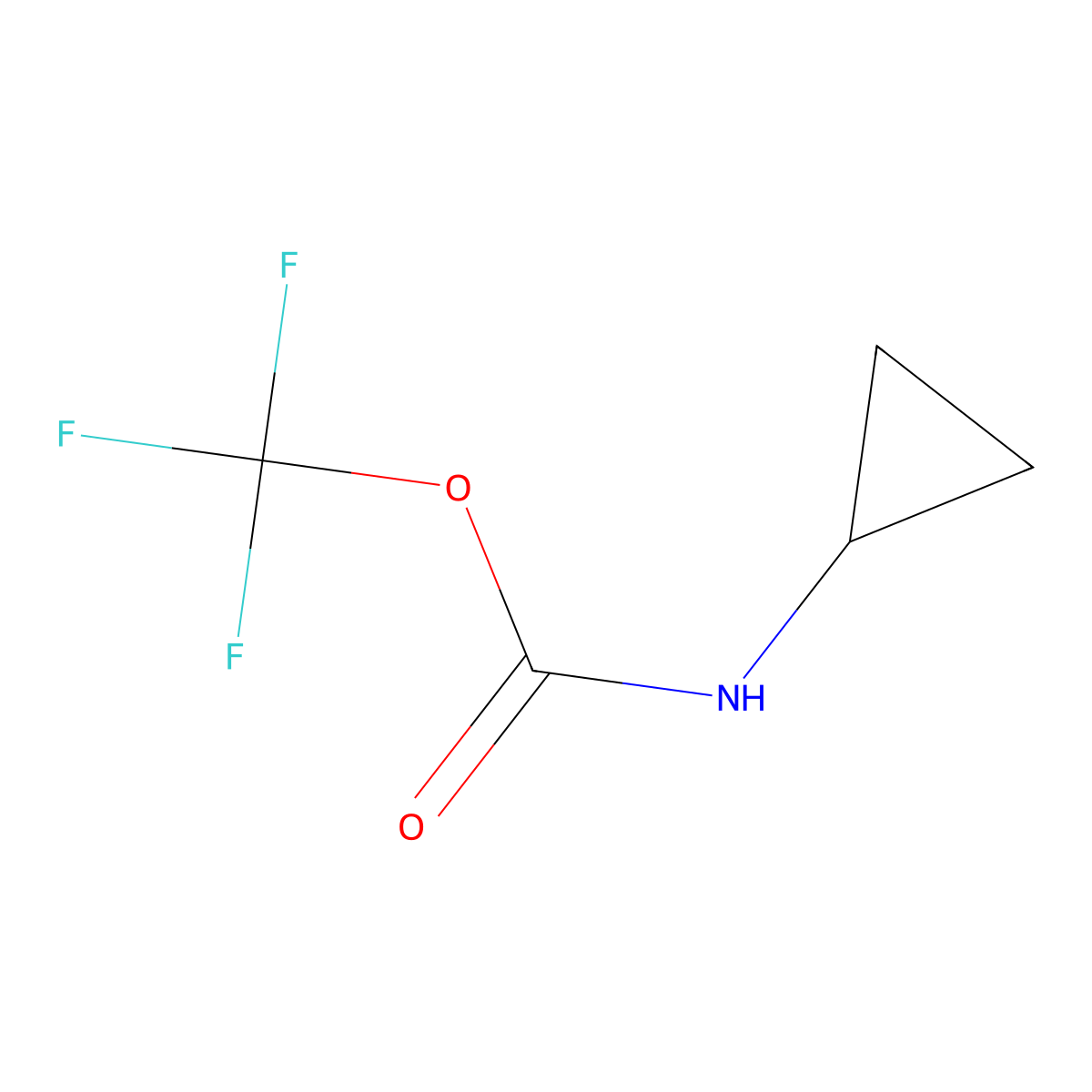 Trifluoromethyl N-cyclopropylcarbamate molecular structure, CAS 1779123-97-5