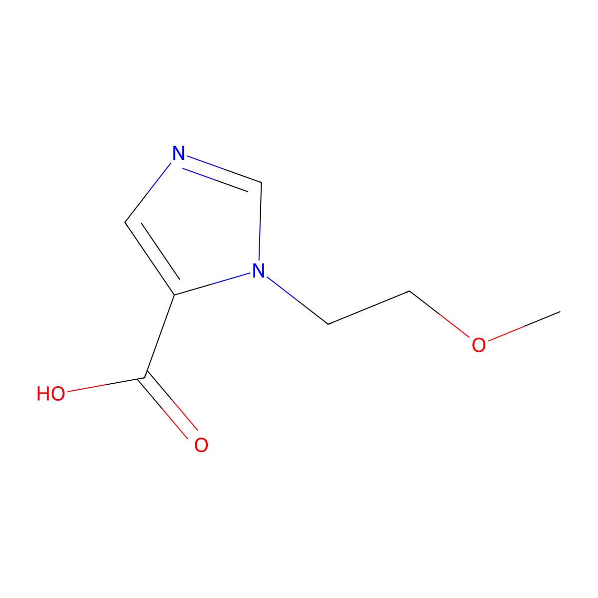 1-(2-Methoxyethyl)-1H-imidazole-5-carboxylic acid molecular structure, CAS 1779124-19-4