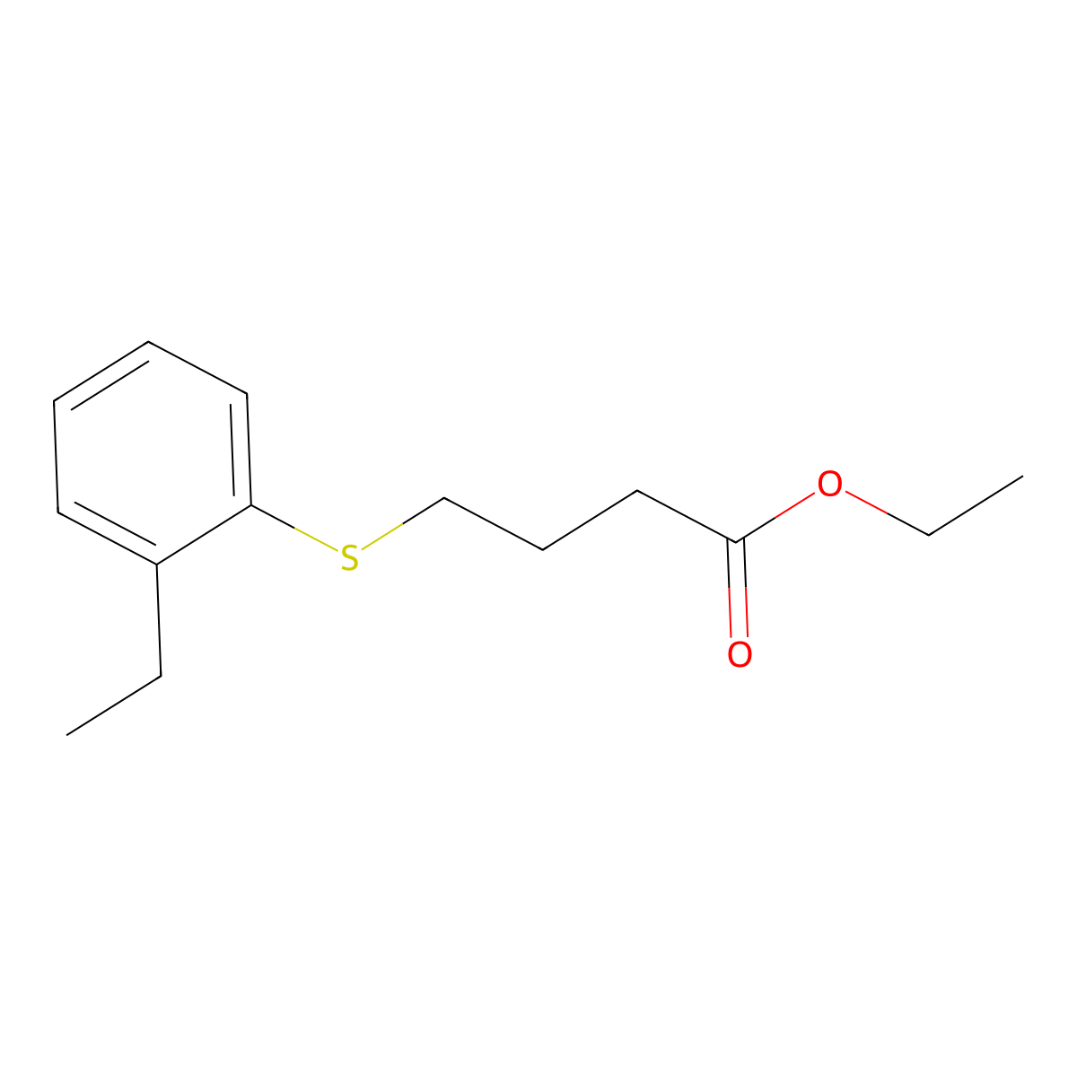 Ethyl 2-(ethylsulfanylphenyl)butyrate molecular structure, CAS 1779124-38-7