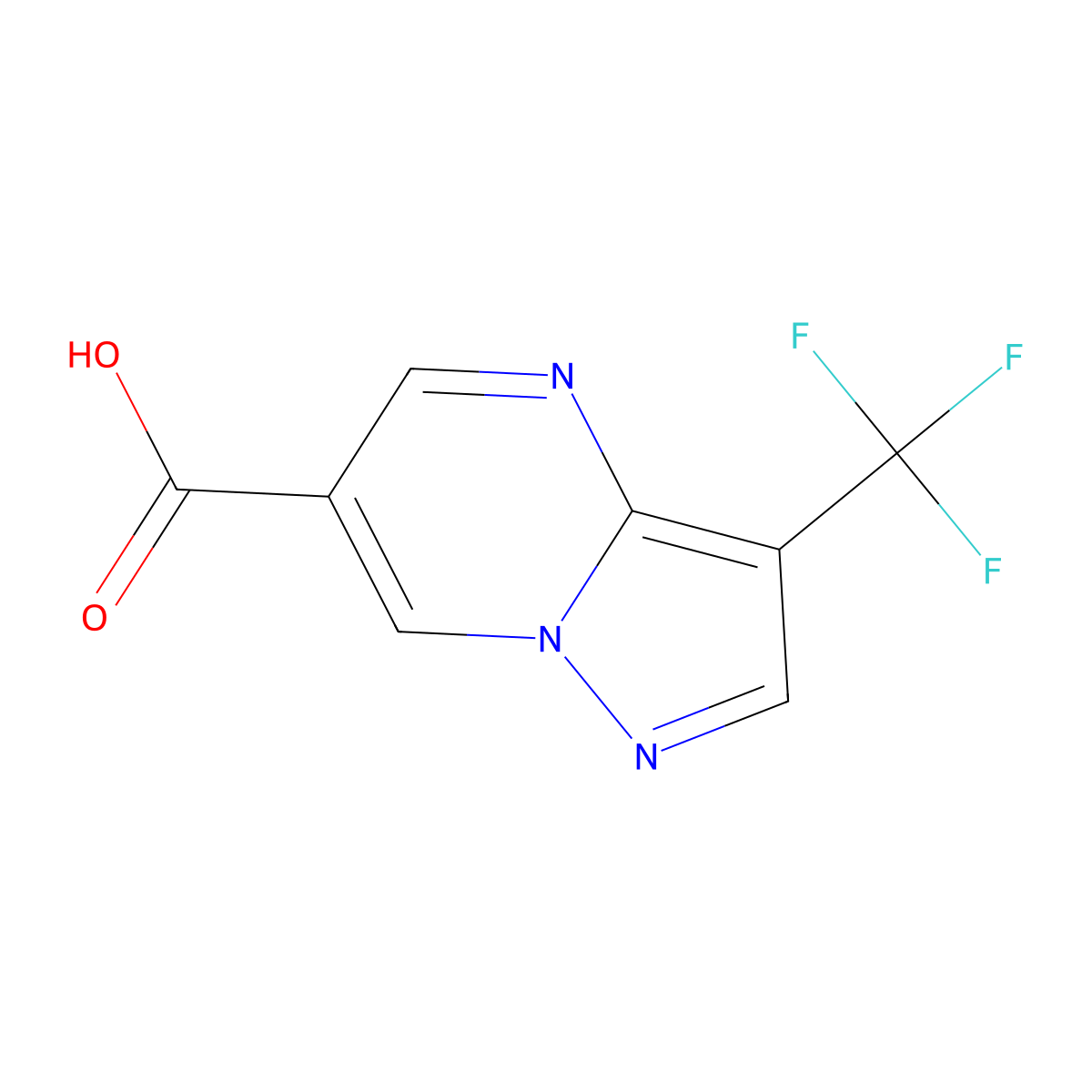 3-(Trifluoromethyl)pyrazolo[1,5-a]pyrimidine-6-carboxylic acid molecular structure, CAS 1779124-56-9