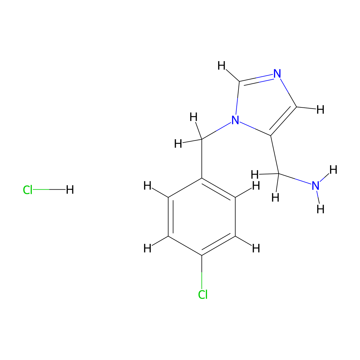 [1-(4-Chlorobenzyl)-1H-imidazol-5-yl]methanamine hydrochloride molecular structure, CAS 1779124-59-2
