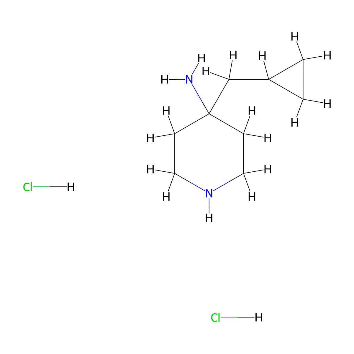 4-(Cyclopropylmethyl)piperidin-4-amine dihydrochloride molecular structure, CAS 1779124-66-1