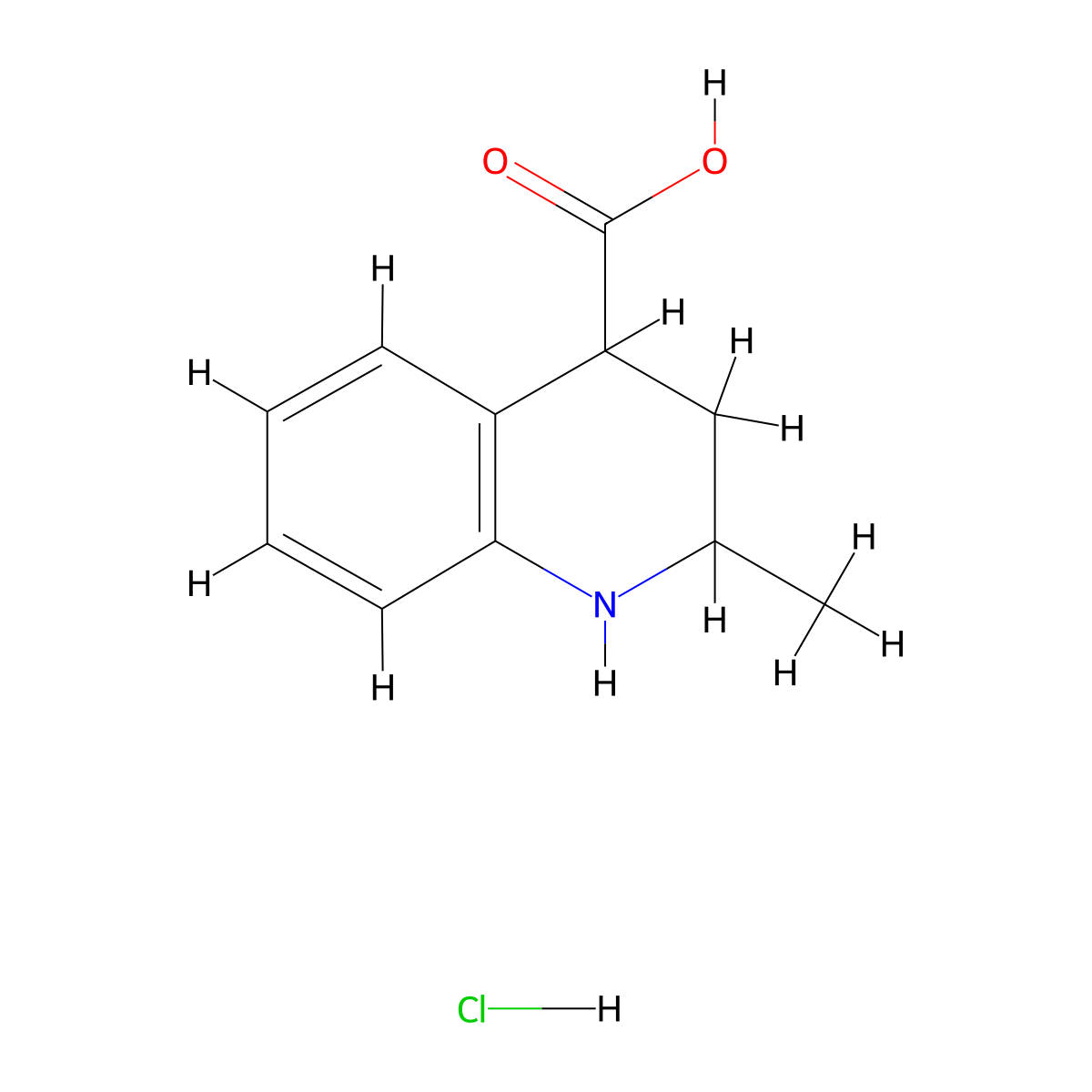 2-Methyl-1,2,3,4-tetrahydroquinoline-4-carboxylic acid hydrochloride molecular structure, CAS 1779125-04-0