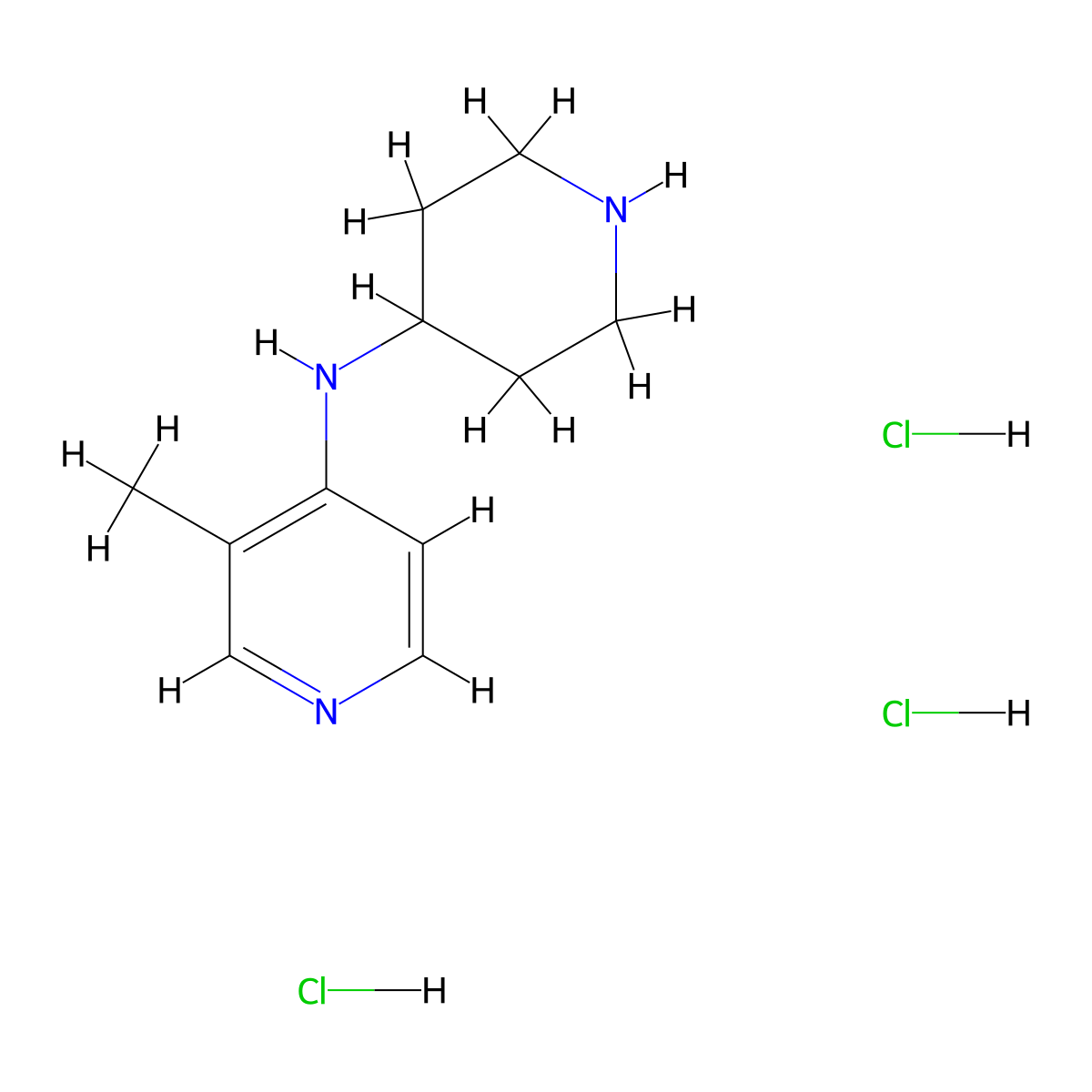 3-Methyl-N-(piperidin-4-yl)pyridin-4-amine trihydrochloride molecular structure, CAS 1779125-11-9