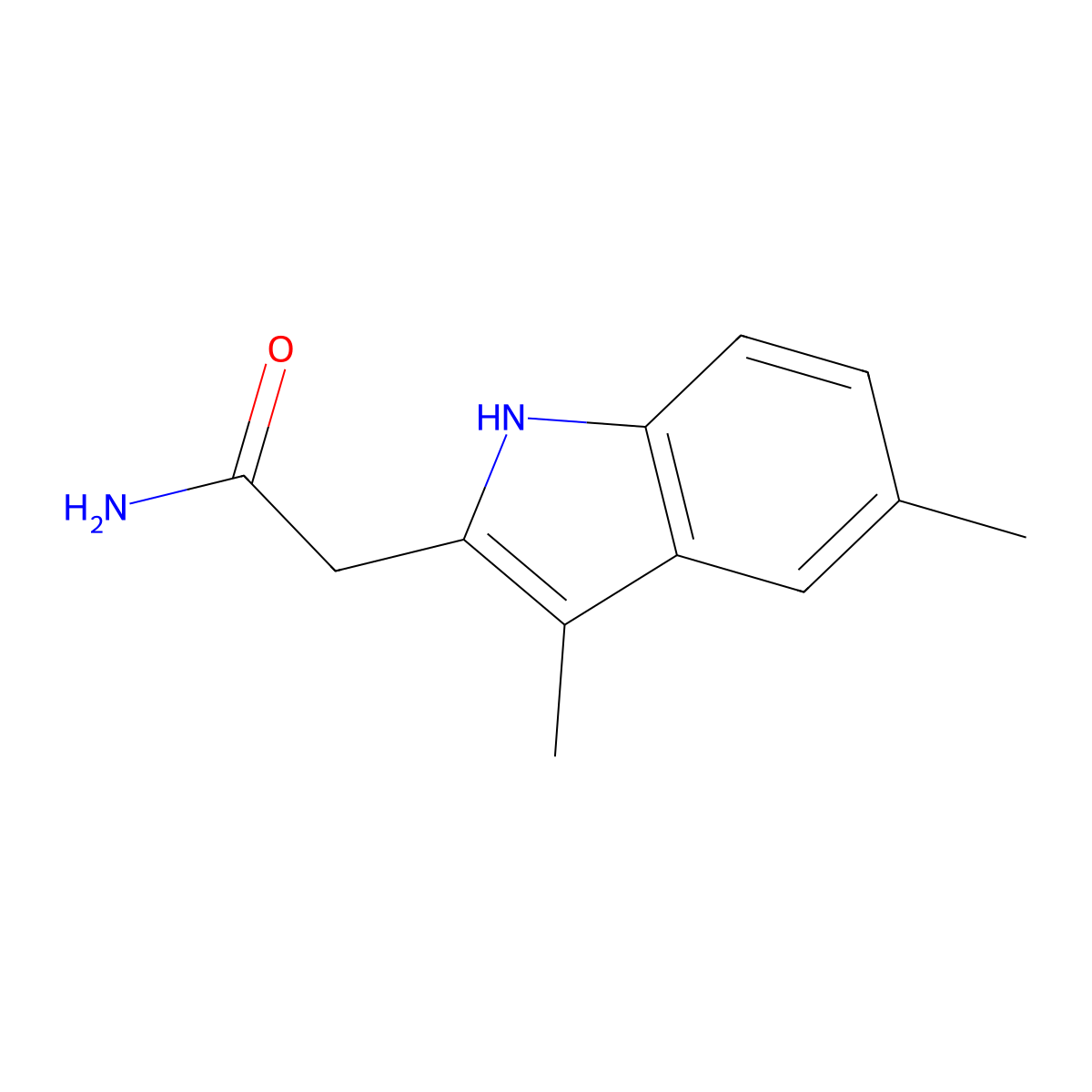2-(3,5-dimethyl-1H-indol-2-yl)acetamide molecular structure, CAS 1779125-29-9