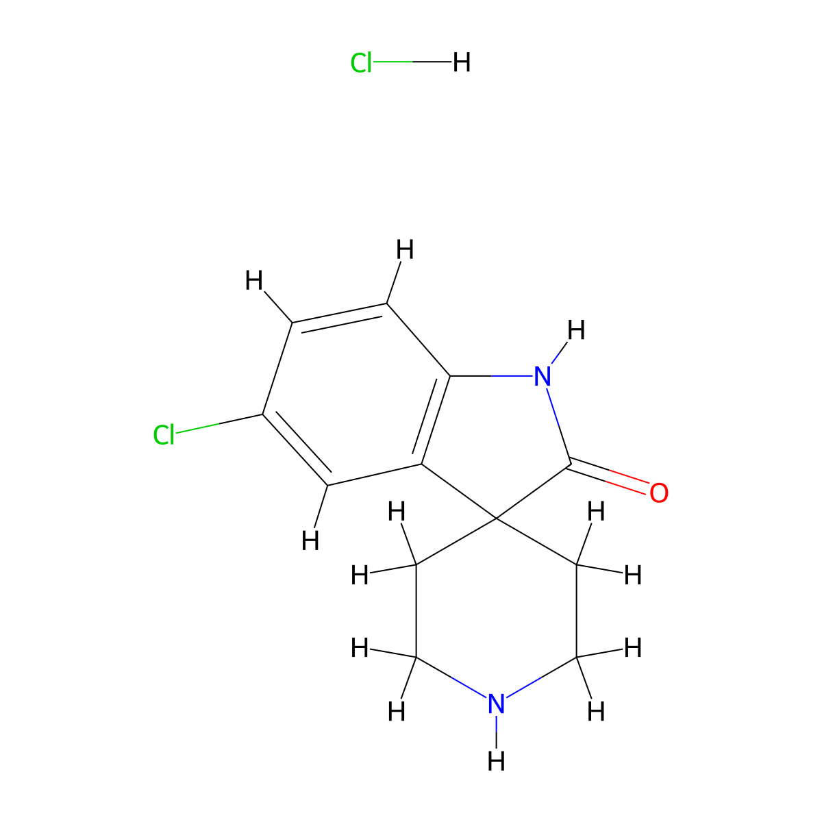 5-Chlorospiro[indoline-3,4'-piperidin]-2-one hydrochloride molecular structure, CAS 1779125-33-5