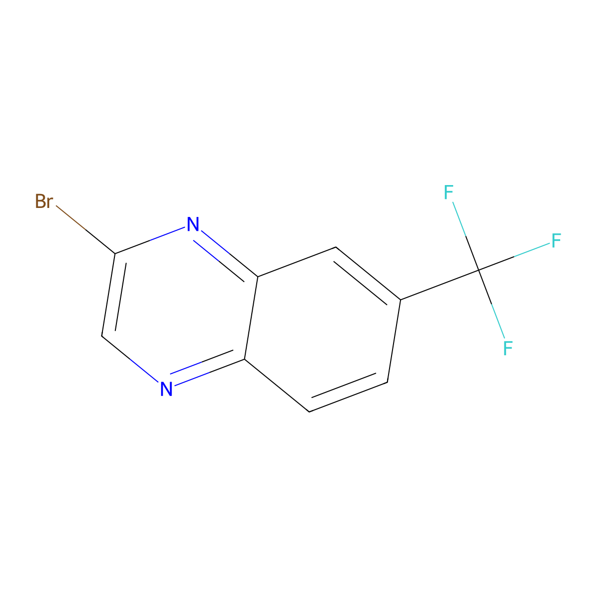 2-Bromo-7-(trifluoromethyl)quinoxaline molecular structure, CAS 1779125-46-0