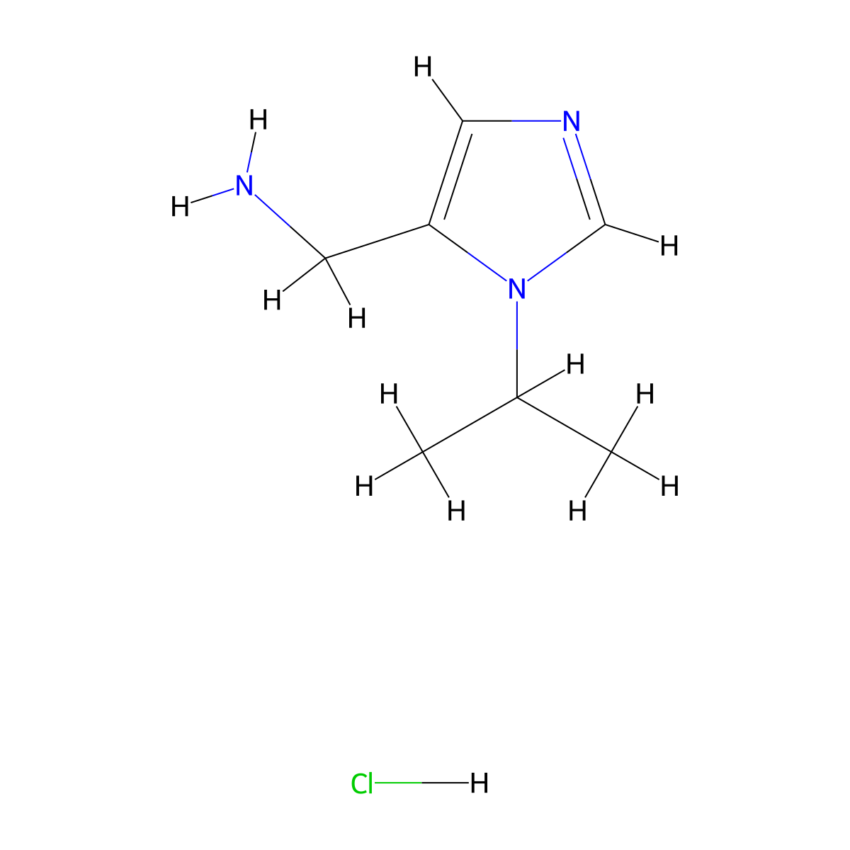 (1-Isopropyl-1H-imidazol-5-yl)methanamine hydrochloride molecular structure, CAS 1779125-59-5