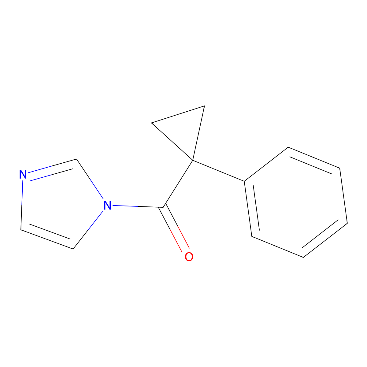 1-[(1-phenylcyclopropyl)carbonyl]-1H-imidazole molecular structure, CAS 1779126-18-9