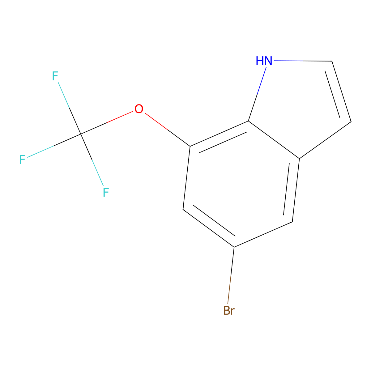 5-Bromo-7-(trifluoromethoxy)-1H-indole molecular structure, CAS 1779128-10-7