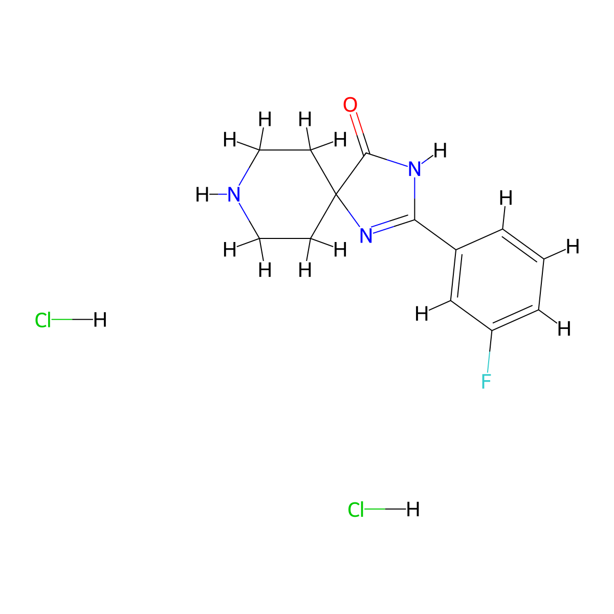 2-(3-Fluorophenyl)-1,3,8-triazaspiro[4.5]dec-1-en-4-one dihydrochloride molecular structure, CAS 1779128-13-0
