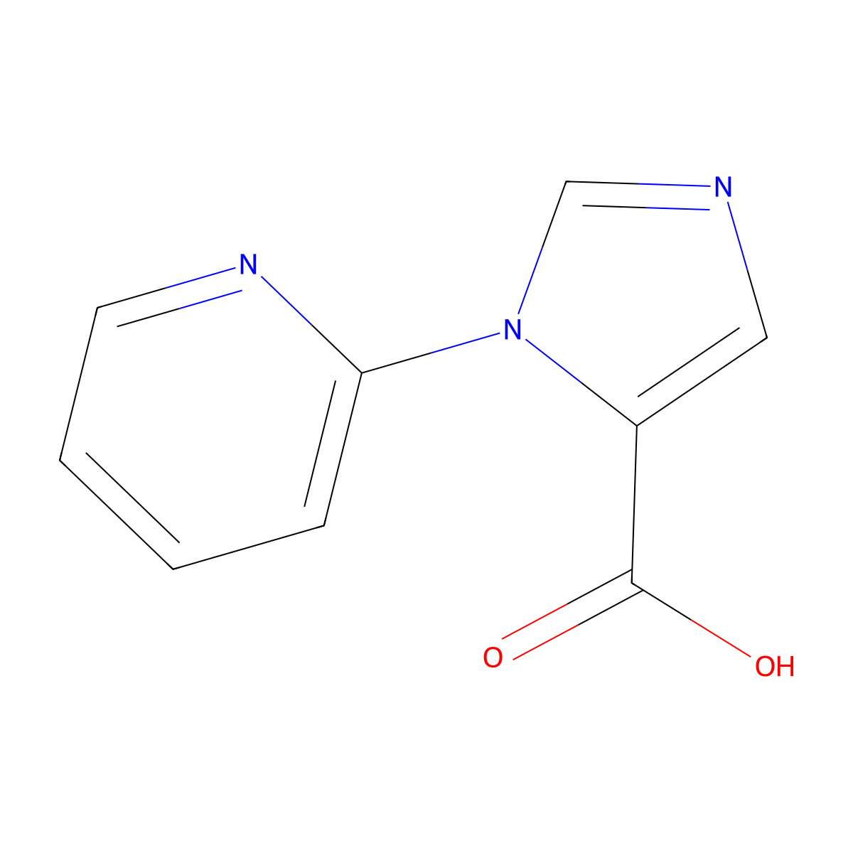 1-(2-Pyridyl)imidazole-5-carboxylic Acid molecular structure, CAS 1779128-15-2