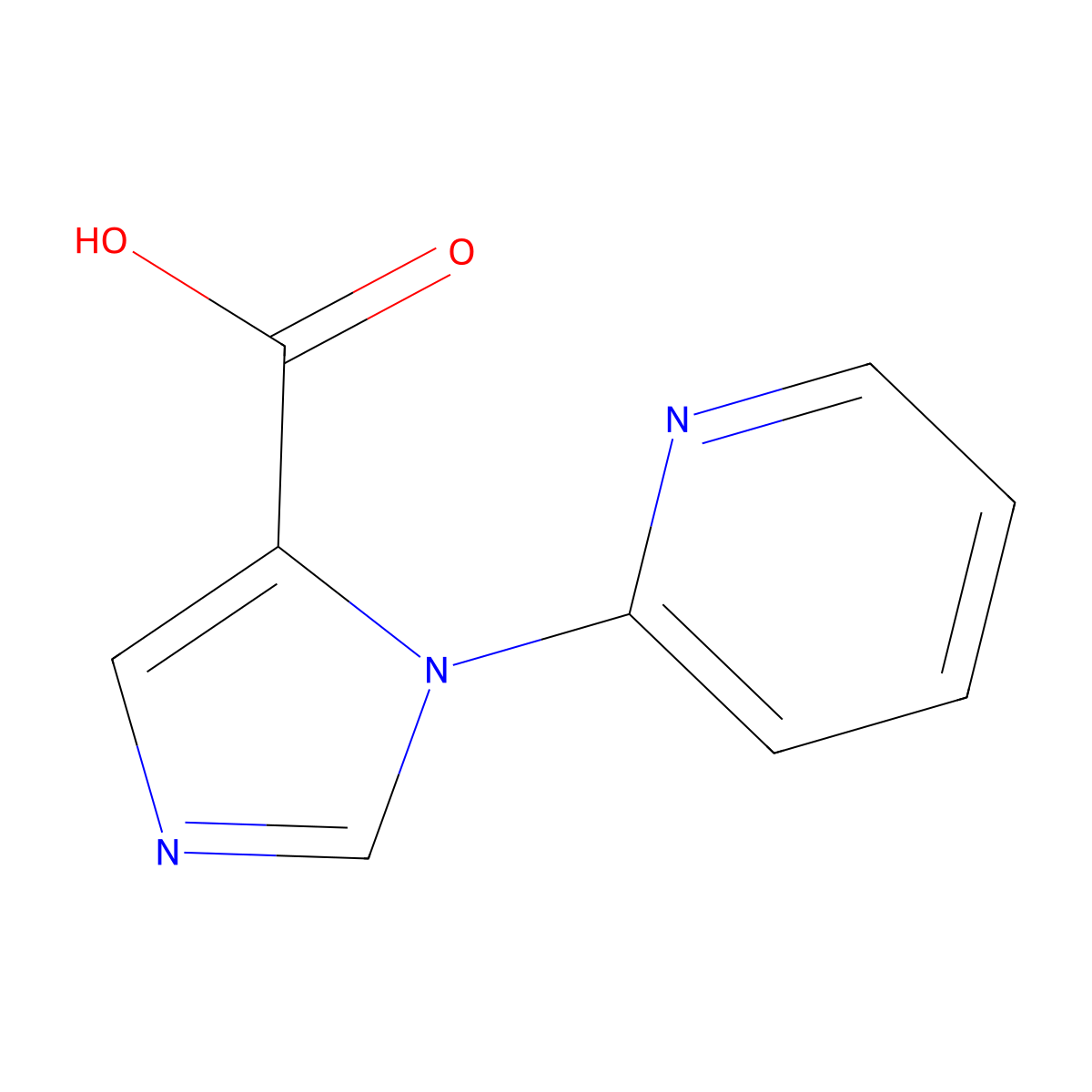 1-(2-Pyridyl)imidazole-5-carboxylic Acid molecular structure, CAS 1779128-15-2
