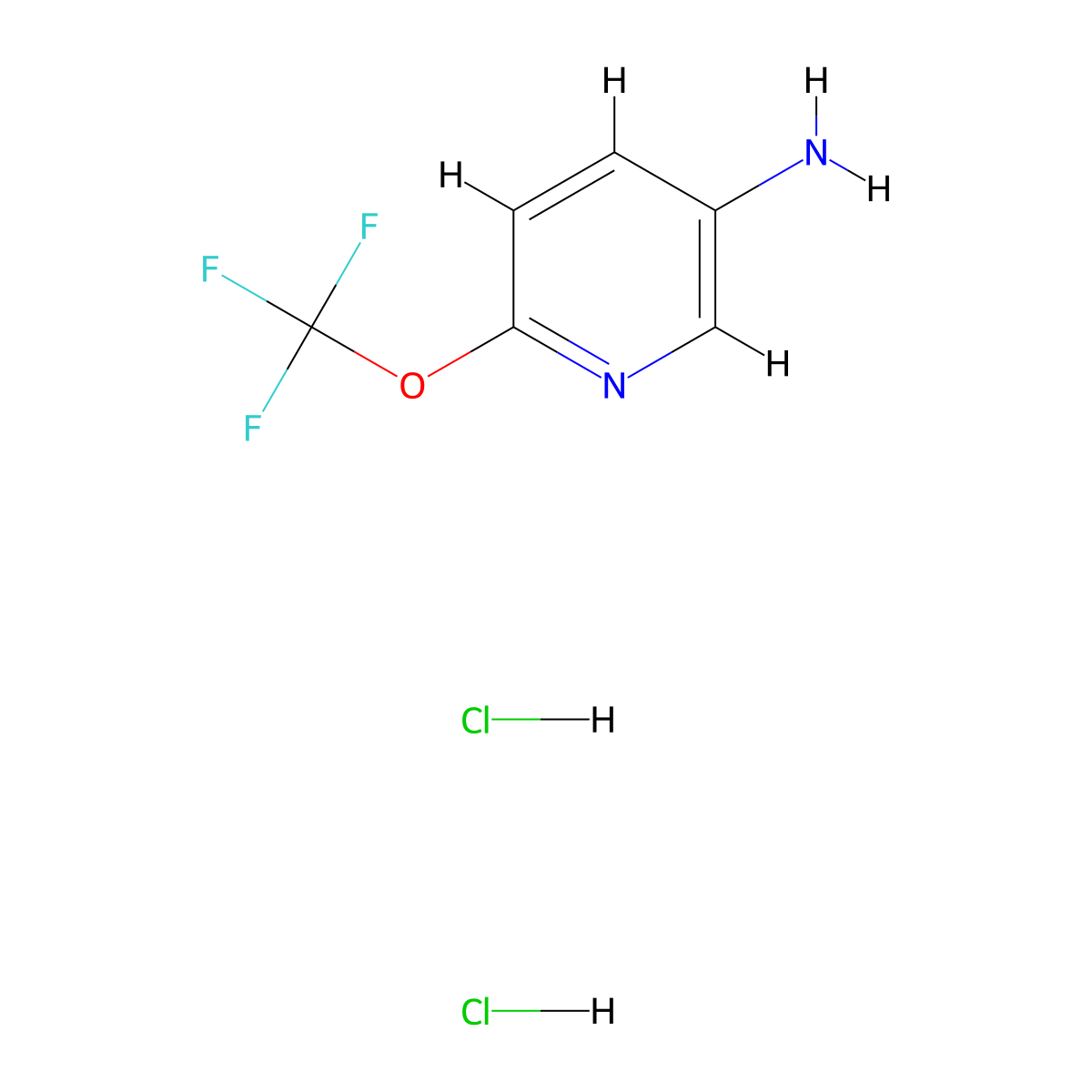 6-(Trifluoromethoxy)pyridin-3-amine dihydrochloride molecular structure, CAS 1779128-27-6