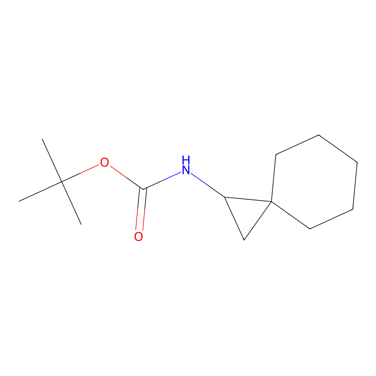tert-Butyl N-{spiro[2.5]octan-1-yl}carbamate molecular structure, CAS 1779128-32-3