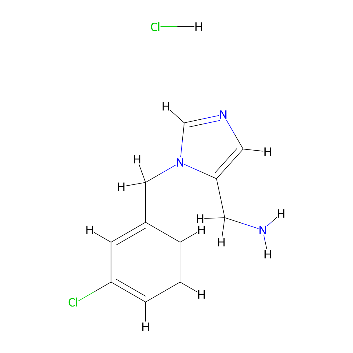 [1-(3-Chlorobenzyl)-1H-imidazol-5-yl]methanamine hydrochloride molecular structure, CAS 1779128-40-3