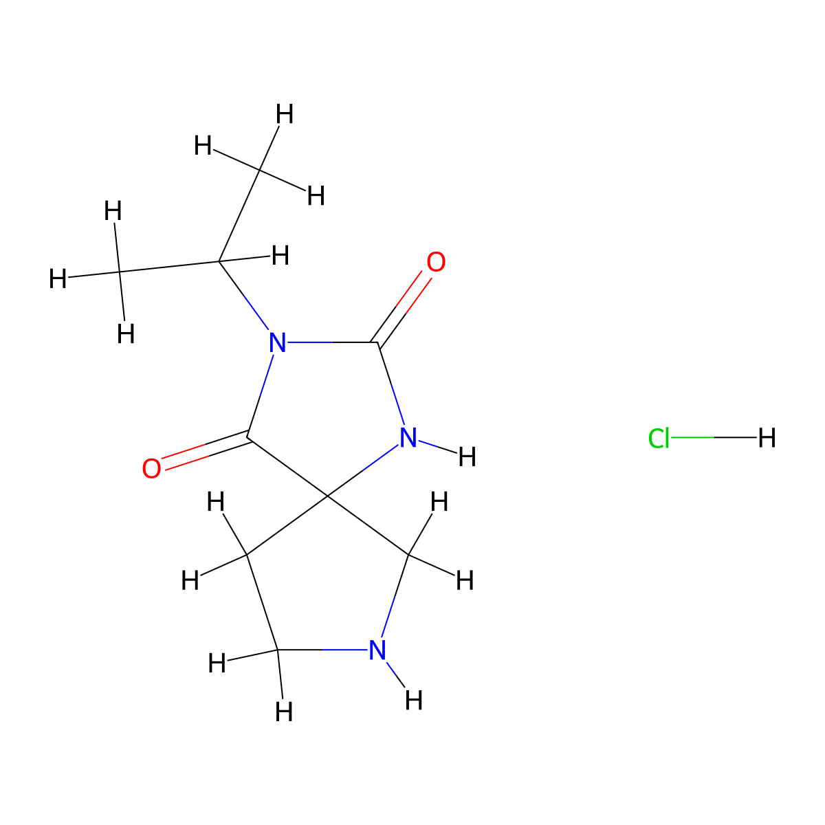 3-(Propan-2-yl)-1,3,7-triazaspiro[4.4]nonane-2,4-dione hydrochloride molecular structure, CAS 1779128-57-2