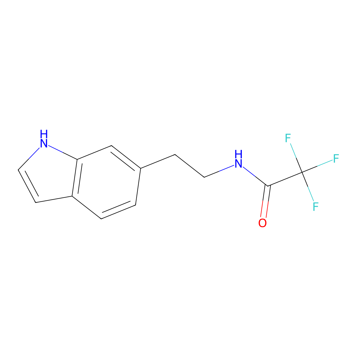 2,2,2-trifluoro-N-[2-(1H-indol-6-yl)ethyl]acetamide molecular structure, CAS 1779129-00-8