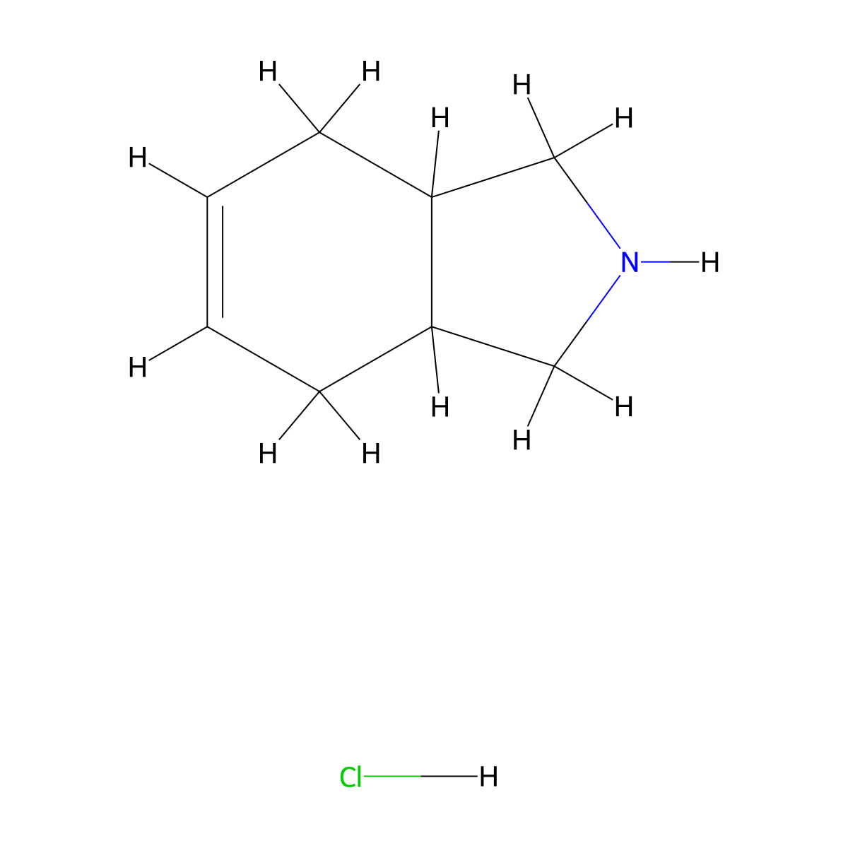 2,3,3a,4,7,7a-hexahydro-1H-isoindole hydrochloride molecular structure, CAS 1779129-12-2