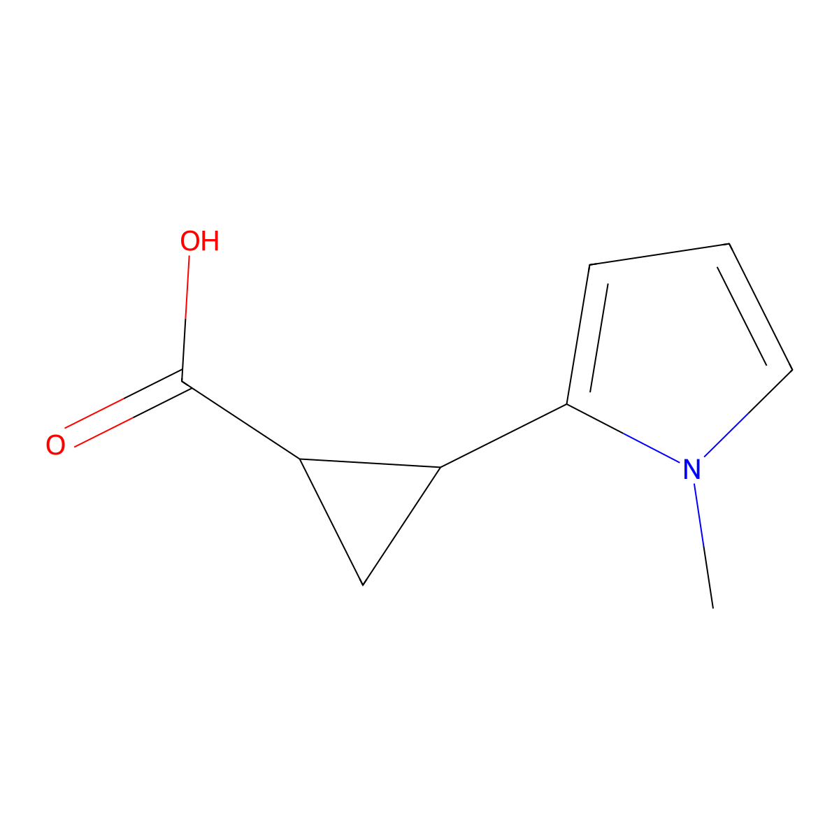 2-(1-Methyl-1H-pyrrol-2-yl)cyclopropanecarboxylic acid molecular structure, CAS 1779129-31-5