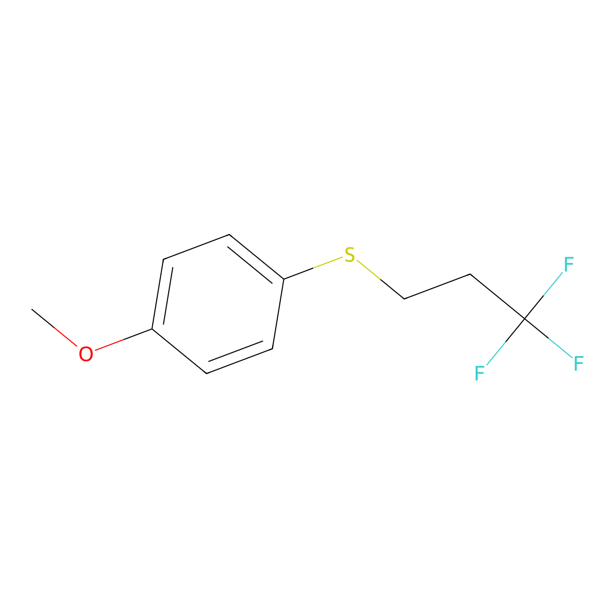 4-Methoxyphenyl 3,3,3-trifluoropropyl sulfide molecular structure, CAS 1779129-46-2