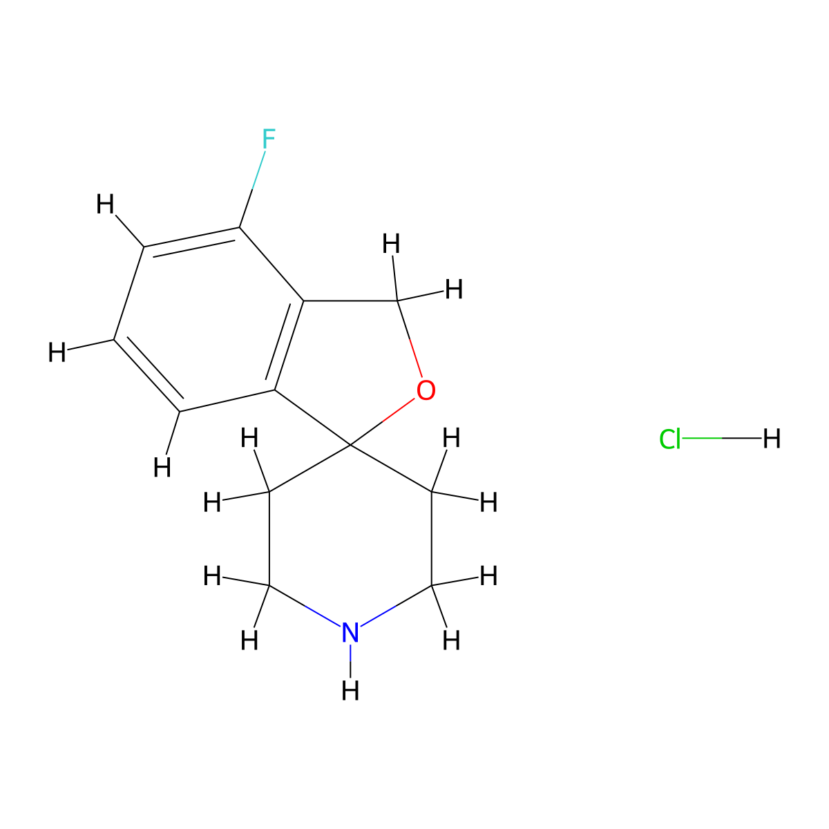 4-Fluoro-3H-spiro[isobenzofuran-1,4'-piperidine] hydrochloride molecular structure, CAS 1779129-96-2
