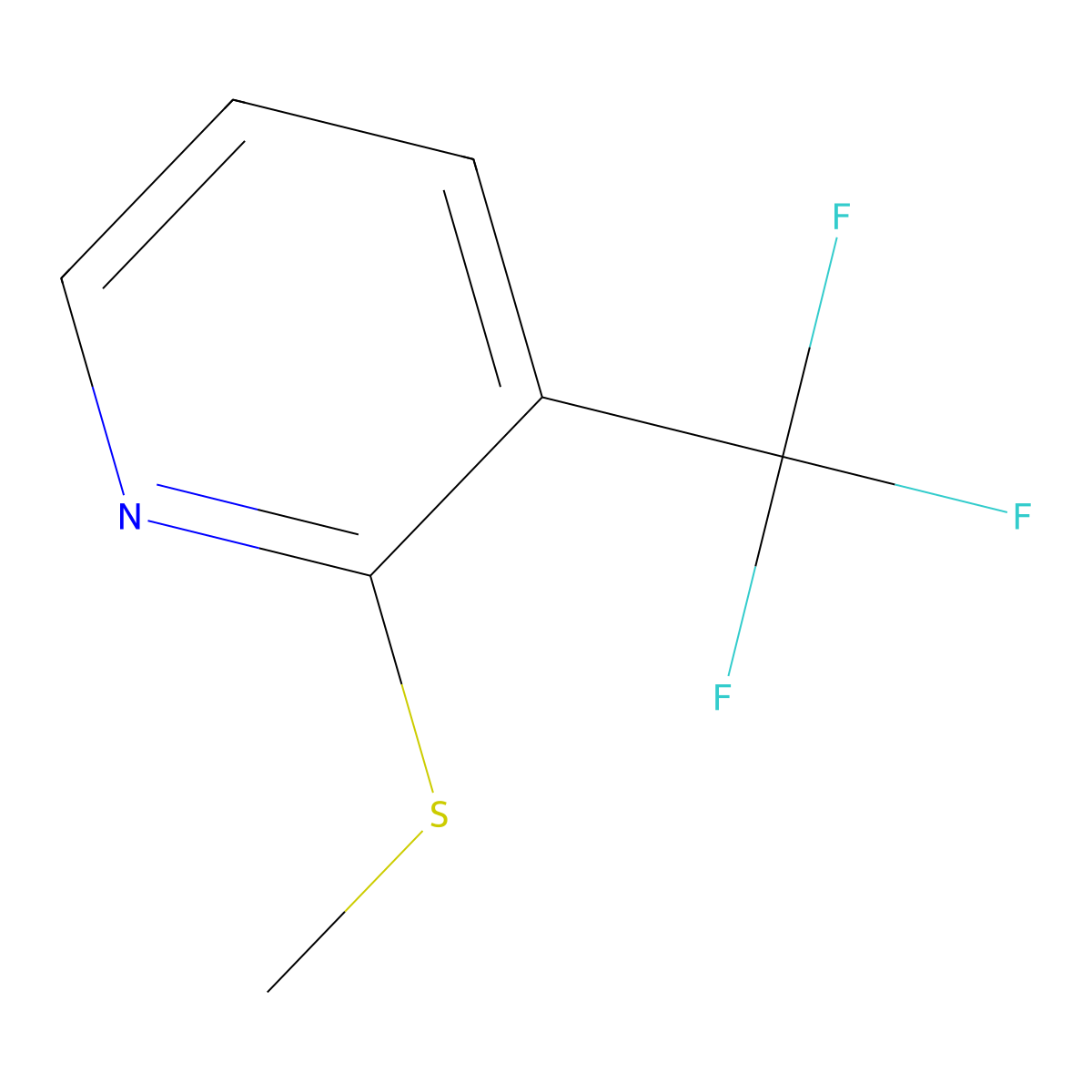 2-(Methylthio)-3-(trifluoromethyl)pyridine molecular structure, CAS 1779130-81-2