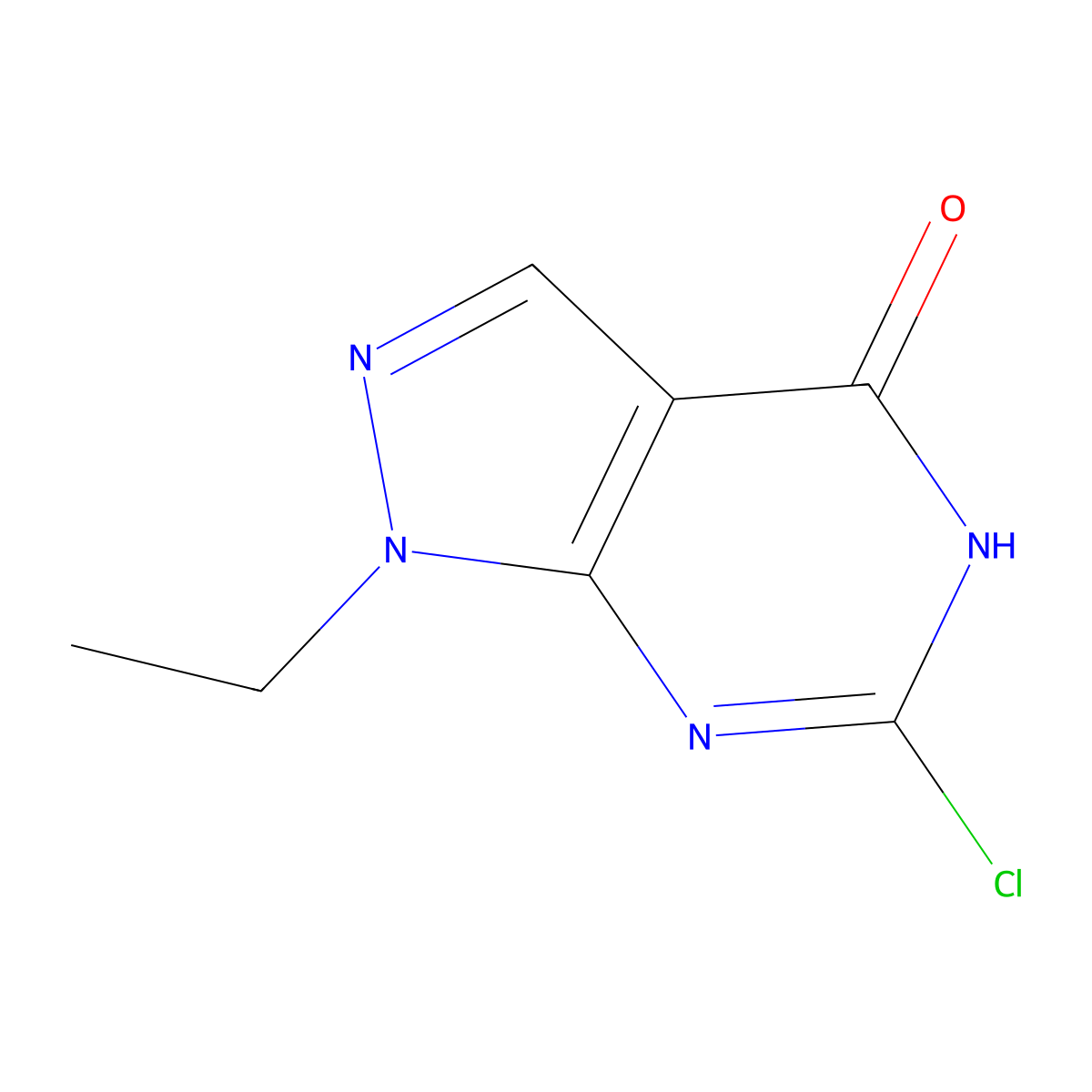 6-Chloro-1-ethyl-1H-pyrazolo[3,4-d]pyrimidin-4(5H)-one molecular structure, CAS 1779131-19-9