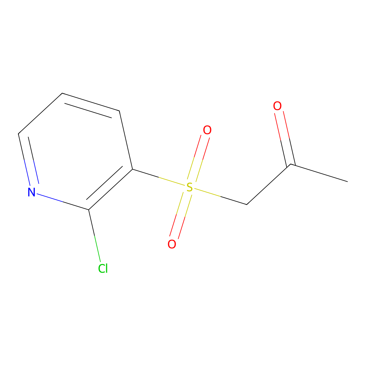 1-[(2-Chloropyridin-3-yl)sulfonyl]acetone molecular structure, CAS 1779132-08-9