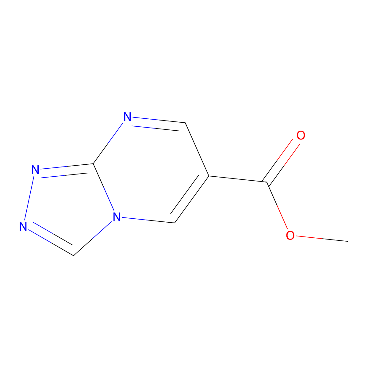 Methyl [1,2,4]triazolo[4,3-a]pyrimidine-6-carboxylate molecular structure, CAS 1779132-15-8