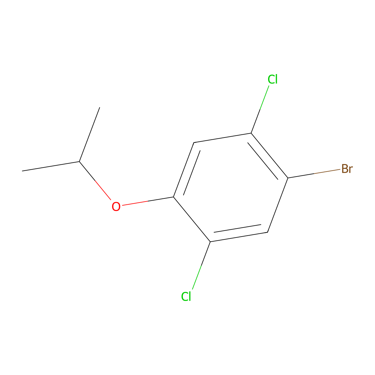1-Bromo-2,5-dichloro-4-isopropoxybenzene molecular structure, CAS 1779132-17-0