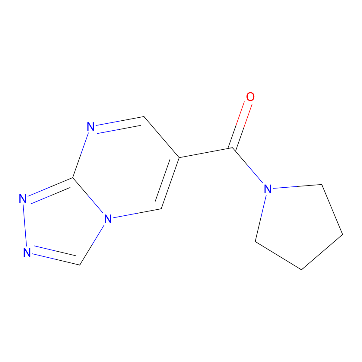 [1,2,4]Triazolo[4,3-a]pyrimidin-6-yl(pyrrolidin-1-yl)methanone molecular structure, CAS 1779132-22-7