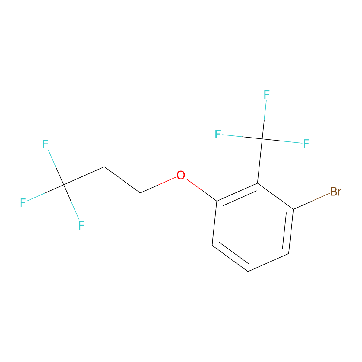 1-Bromo-2-(trifluoromethyl)-3-(3,3,3-trifluoropropoxy)benzene molecular structure, CAS 1779132-44-3