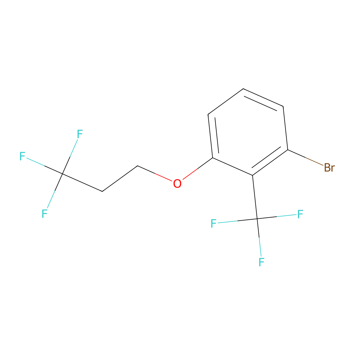 1-Bromo-2-(trifluoromethyl)-3-(3,3,3-trifluoropropoxy)benzene molecular structure, CAS 1779132-44-3