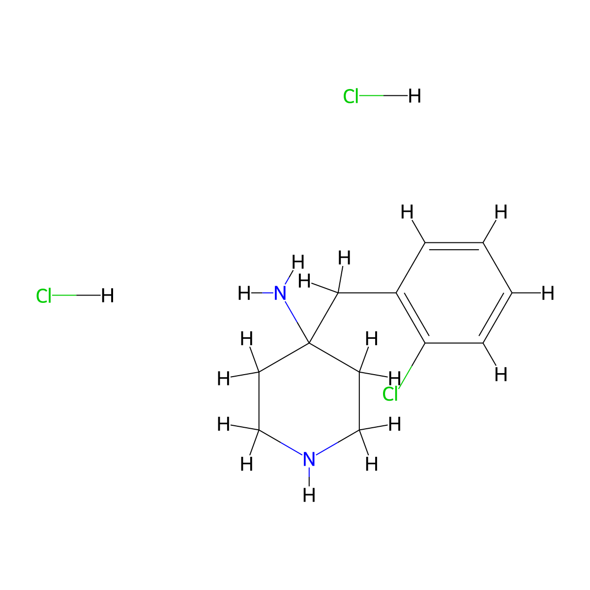 4-(2-Chlorobenzyl)piperidin-4-amine dihydrochloride molecular structure, CAS 1779132-60-3